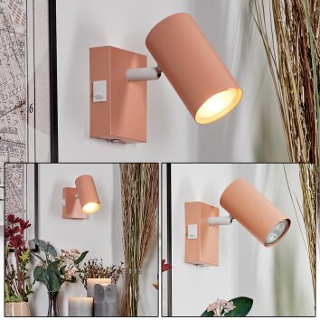 Javel Wandleuchte Rosa, Weiß, 1-flammig