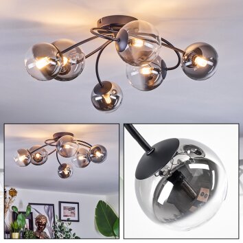 Chehalis Deckenleuchte 10 cm, 12 cm Klar, Rauchfarben, 6-flammig