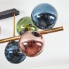 Gastor Deckenleuchte Glas 15 cm Gold, Schwarz, 8-flammig