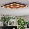 Meron Deckenleuchte LED Holzoptik, Schwarz, 1-flammig