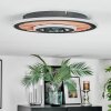 Meron Deckenleuchte LED Holzoptik, Schwarz, 1-flammig