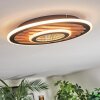 Meron Deckenleuchte LED Holzoptik, Schwarz, 1-flammig