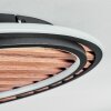 Meron Deckenleuchte LED Holzoptik, Schwarz, 1-flammig
