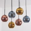Koyoto Hängeleuchte Glas 20 cm Blau, Gold, Kupferfarben, 6-flammig