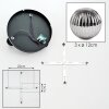 Chehalis Deckenleuchte Glas 12 cm Rauchfarben, 3-flammig