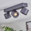 Narel Deckenleuchte LED Schwarz, 3-flammig