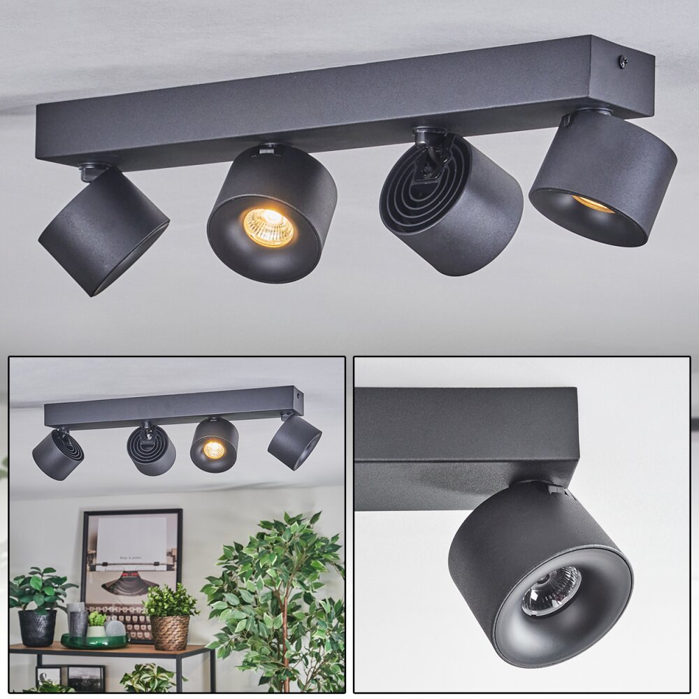 Narel Deckenleuchte LED Schwarz, 4-flammig main product photo