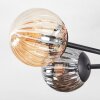 Chehalis Deckenleuchte Glas 10 cm Bernsteinfarben, Rauchfarben, 6-flammig