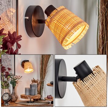 Lindberg Wandleuchte Schwarz, 1-flammig