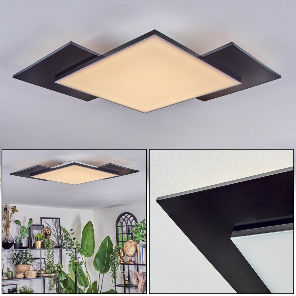 Barullu Deckenpanel LED Schwarz, Weiß, 1-flammig main product photo