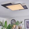 Barullu Deckenpanel LED Schwarz, Weiß, 1-flammig