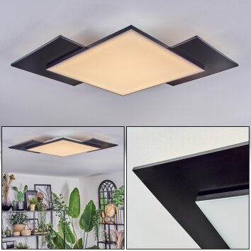 Barullu Deckenpanel LED Schwarz, Weiß, 1-flammig Barullu Deckenpanel LED Schwarz, Weiß, 1-flammig