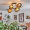 Koyoto Deckenleuchte Glas 15 cm Gold, Schwarz, 8-flammig