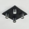 Udena Deckenleuchte LED Schwarz, 4-flammig