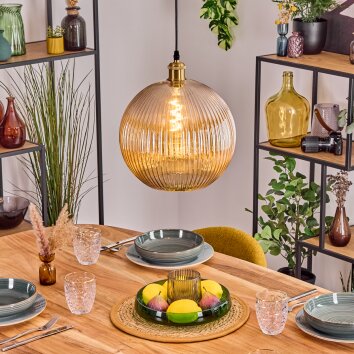 Koyoto Hängeleuchte Glas 30 cm Gold, 1-flammig