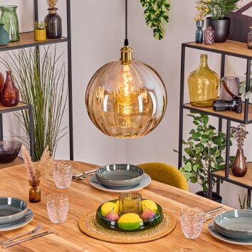 Koyoto Hängeleuchte Glas 30 cm Gold, 1-flammig