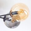 Gastor Deckenleuchte Glas 15 cm Bernsteinfarben, Rauchfarben, 6-flammig