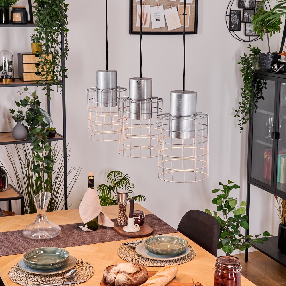 Neran Hängeleuchte Verzinkt, 3-flammig main product photo