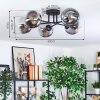 Gastor Deckenleuchte Glas 15 cm Klar, Rauchfarben, 6-flammig