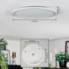 Zuren Deckenpanel LED Weiß, 1-flammig, Farbwechsler