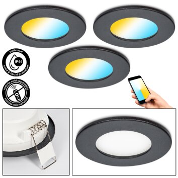 Ramek Einbauleuchte LED Schwarz, 3-flammig Ramek Einbauleuchte LED Schwarz, 3-flammig
