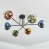 Koyoto Deckenleuchte Glas 15 cm Blau, Gold, Grün, Klar, Kupferfarben, 6-flammig