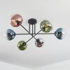 Gastor Deckenleuchte Glas 15 cm Blau, Chrom, Grün, Klar, Kupferfarben, Rauchfarben, 6-flammig