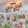 Koyoto Deckenleuchte Glas 15 cm Gold, Schwarz, 8-flammig