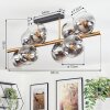 Koyoto Deckenleuchte Glas 15 cm Gold, Schwarz, 8-flammig
