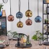 Ripoll Hängeleuchte Glas 15 cm Blau, Gold, Kupferfarben, 6-flammig