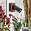 Dalan Wandleuchte LED Naturfarben, Schwarz, 1-flammig