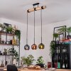 Koyoto Hängeleuchte Glas 15 cm Naturfarben, Schwarz, 3-flammig