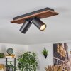 Dalan Deckenleuchte LED Naturfarben, Schwarz, 2-flammig
