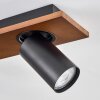 Dalan Deckenleuchte LED Naturfarben, Schwarz, 2-flammig