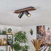 Dalan Deckenleuchte LED Naturfarben, Schwarz, 2-flammig
