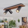 Dalan Deckenleuchte LED Naturfarben, Schwarz, 3-flammig