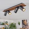Dalan Deckenleuchte LED Naturfarben, Schwarz, 4-flammig