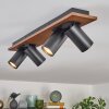 Dalan Deckenleuchte LED Naturfarben, Schwarz, 4-flammig