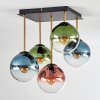 Gastor Deckenleuchte Glas 15 cm Gold, Schwarz, 5-flammig