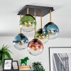 Gastor Deckenleuchte Glas 15 cm Gold, Schwarz, 5-flammig
