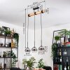 Koyoto Hängeleuchte Glas 15 cm Naturfarben, Schwarz, 3-flammig