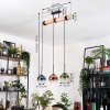 Koyoto Hängeleuchte Glas 15 cm Naturfarben, Schwarz, 3-flammig