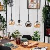 Koyoto Hängeleuchte Glas 15 cm Naturfarben, Schwarz, 4-flammig
