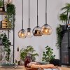 Koyoto Hängeleuchte Glas 15 cm Naturfarben, Schwarz, 4-flammig