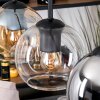 Koyoto Hängeleuchte Glas 15 cm Naturfarben, Schwarz, 4-flammig