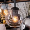 Koyoto Hängeleuchte Glas 15 cm Naturfarben, Schwarz, 4-flammig