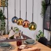 Koyoto Hängeleuchte Glas 15 cm Naturfarben, Schwarz, 4-flammig