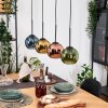 Koyoto Hängeleuchte Glas 15 cm Naturfarben, Schwarz, 4-flammig