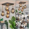 Gastor Deckenleuchte Glas 15 cm Gold, Schwarz, 5-flammig