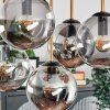Gastor Deckenleuchte Glas 15 cm Gold, Schwarz, 5-flammig